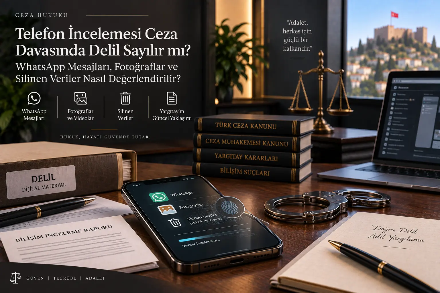 Telefon İncelemesi Ceza Davasında Delil Sayılır Mı? WhatsApp Mesajları ve Silinen Veriler