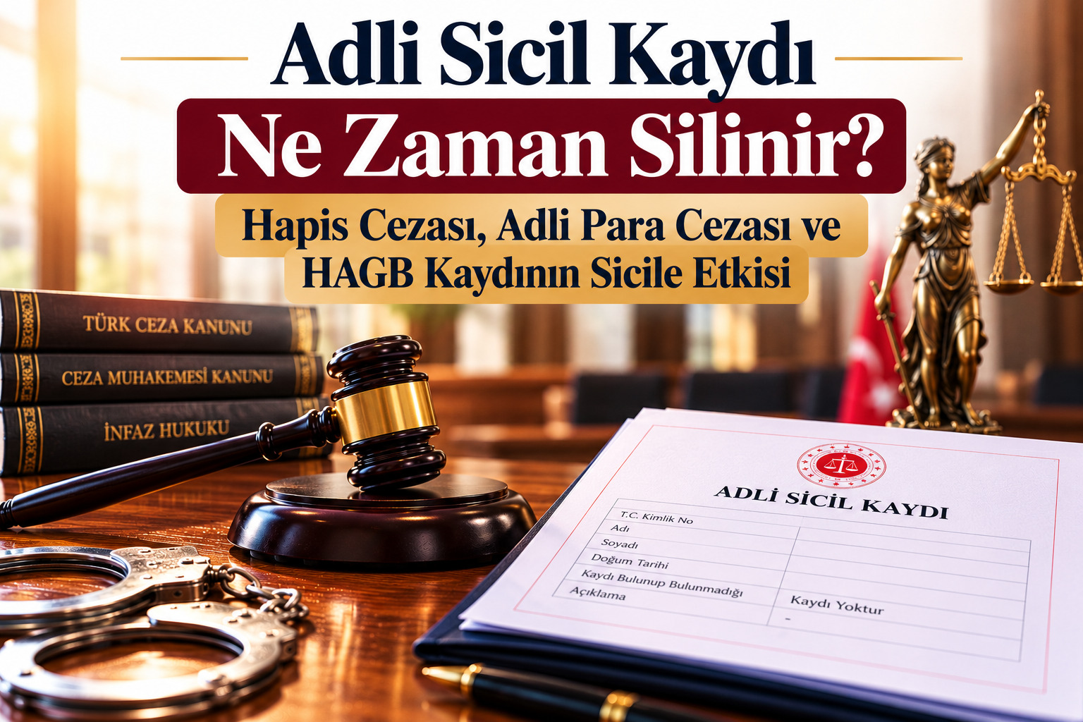 Adli Sicil Kaydı Ne Zaman Silinir? Hapis, Adli Para Cezası ve HAGB Kaydının Sicile Etkisi