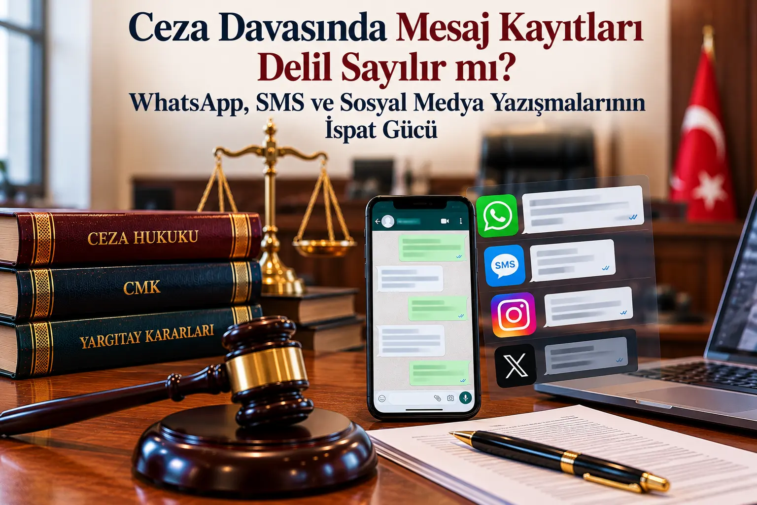 Ceza Davasında Mesaj Kayıtları Delil Sayılır mı? WhatsApp, SMS ve Sosyal Medya Yazışmalarının İspat Gücü